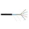 Кабель Nikomax NMC 4240B-BK F/UTP 4 пары, Кат.6 (Класс E), тест по ISO/IEC, 250МГц, одножильный, BC (чистая медь), 23AWG (0,55мм), полиэтилен, внешний, черный, 305м фотографии