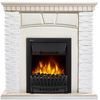 Камины: Портал Firelight Porto Classic камень белый, шпон беленый дуб фотографии
