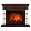 Камины: Портал Firelight Bricks 30 камень бежевый, шпон темный дуб [Bricks 30 BDO] фотографии