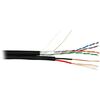 Кабель и разъемы: Кабель Netlan EC-UF004-5E-PC150-PE-BK F/UTP 4 пары, Кат.5e (Класс D), 100МГц, одножильный, BC (чистая медь), с многожильным силовым кабелем 1,50мм2, внешний, PE до -40C, черный, 305м фотографии