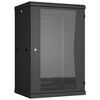 Шкафы и стойки: Настенный разборный шкаф TLK TWC-186045-R-G-BK 19", 18U, стеклянная дверь, Ш600хВ904хГ450мм, 2 пары монтажных направляющих, черный фотографии