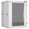 Шкафы и стойки: Настенный разборный шкаф TLK TWC-156060-R-G-GY 19", 15U, стеклянная дверь, Ш600хВ770хГ600мм, 2 пары монтажных направляющих, серый фотографии