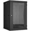 Шкафы и стойки: Настенный разборный шкаф TLK TWC-186060-R-G-BK 19", 18U, стеклянная дверь, Ш600хВ904хГ600мм, 2 пары монтажных направляющих, черный фотографии