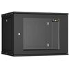 Шкафы и стойки: Настенный разборный шкаф TLK TWI-096045-R-G-BK 19", 9U, стеклянная дверь, Ш600хВ436хГ450мм, 1 пара монтажных направляющих, черный фотографии