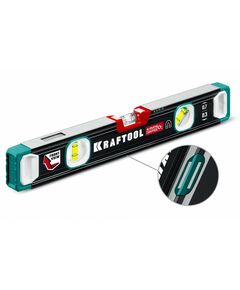 Сверхпрочный магнитный уровень KRAFTOOL A-RATE CONTROL 400 мм точность 0.3 мм/м, с зеркальным глазком [34988-40] фотографии