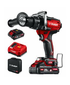 Бесщеточная ударная дрель-шуруповерт Зубр ДБУ-165-22 20 В, 165 Н·м, 2 АКБ LMS (2 А·ч), сумка фотографии