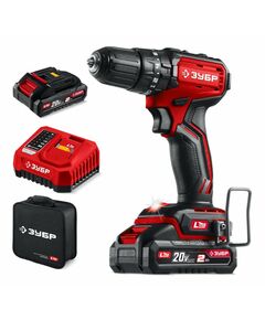 Бесщеточная ударная дрель-шуруповерт Зубр ДБУ-45-22 20 В, 45 Н·м, 2 АКБ LMS (2 А·ч), сумка фотографии