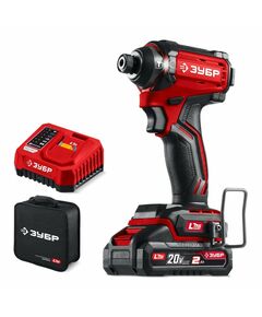 Бесщеточный ударный винтоверт Зубр ВБУ-180-21 ЗУБР 20 В, 180 Н·м, 1 АКБ LMS (2 А·ч), сумка фотографии