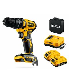 Бесщеточная ударная дрель-шуруповерт STEHER CBS-45-22 20 В, 45 Н·м, 2 АКБ LMS (2 А·ч), сумка фотографии