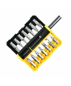 Набор бит Deli DL251201 14 шт, c держателем (SL4, SL5, SL6, PH0, PH1, PH2, PH3, T15, T20, T25, H5, H6, PZ1, PZ2), сталь S2, пласт.держатель фотографии