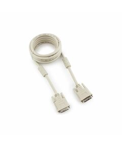 Кабель Cablexpert CC-DVI-10 3м, серый, DVI-D single link, 19M/19M, экран, феррит. кольца, медь фотографии