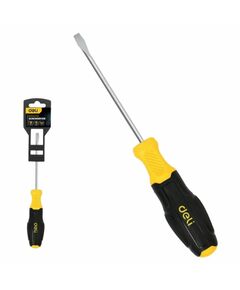 Отвертка Deli DL6330751N шлицевая, 3х75мм, сталь Cr-V, двухкомпонентная прорезиненная рукоять фотографии