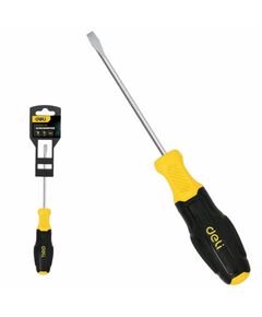 Шлицевая отвертка Deli DL6350751N 5х75мм, сталь Cr-V, двухкомпонентная прорезиненная рукоять фотографии