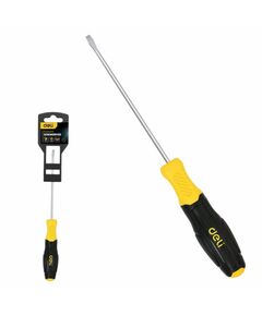 Шлицевая отвертка Deli DL6351251N 5х125мм, сталь Cr-V, двухкомпонентная прорезиненная рукоять фотографии