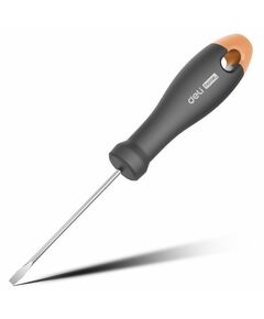 Шлицевая отвёртка Deli Home Series Gray HT1103C 3x75мм, рукоятка из софттач пластика фотографии
