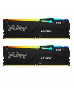 Модуль памяти Kingston 16GB FURY Beast Black RGB kit 2*8 DDR5, 5200, DIMM, Non-ECC, CL40, 1.25V, 288-pin, RTL [KF552C40BBAK2-16] фотографии