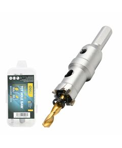 Коронка по металлу Deli DH-TCT017-E1 твердосплавная, с центрирующим сверлом, диаметр 17мм, шестигранный хвостовик фотографии