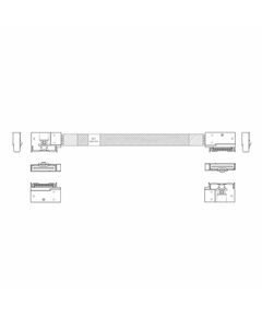 Кабель JPC P732FGB00800-1 MCIO x8 74P, угловой Left Exit to MCIO x8 74P, угловой Left Exit, 85 Ohm, 80cm фотографии