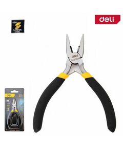 Мини-плоскогубцы Deli DL103045 115мм, прорезиненная рукоять фотографии