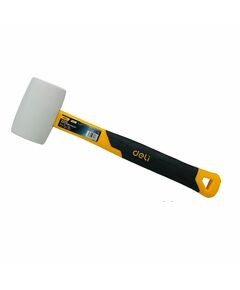 Киянка Deli DL5908B резиновая, белая, 225 грамм, фиберглассовая рукоять с резиновой вставкой фотографии