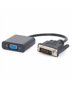 Переходник DVI-D-VGA Cablexpert A-DVID-VGAF-01 25M/15F, длина кабеля 0,2м, черный, пакет фотографии