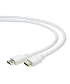 Кабель HDMI Cablexpert CC-HDMI4-W-6 1.8м, v1.4, 19M/19M, белый, позол.разъемы, экран, пакет {100} фотографии