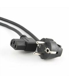 Кабель питания Cablexpert PC-186A-VDE 1.8м, Schuko-C13, VDE, 10А, сечение провода: 0.75 мм2, черный, угловой разъем, с заземлением, пакет фотографии