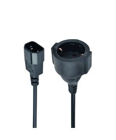 Кабель питания Cablexpert PC-SFC14M-01 15 см, C14 - евророзетка (Schuko S23), 3*0.75 mm2, 10A фотографии