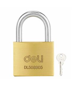 Замок навесный Deli DL508905 латунный, 40мм фотографии
