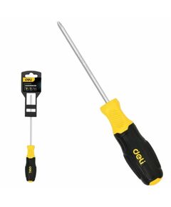 Отвертка Deli DL631001P Pozidriv, PZ1x75мм, сталь Cr-V, двухкомпонентная прорезиненная рукоять фотографии