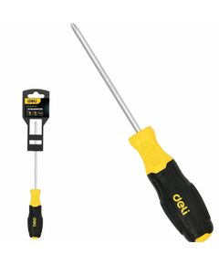 Отвертка Deli DL631002P Pozidriv, PZ2x100мм, сталь Cr-V, двухкомпонентная прорезиненная рукоять фотографии