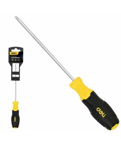 Отвертка Deli DL631003P Pozidriv, PZ3x150мм, сталь Cr-V, двухкомпонентная прорезиненная рукоять фотографии