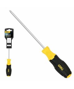 Двухсторонняя отвертка Deli DL632103 PH2+SL6, сталь Cr-V, общая длина хвостовика 160мм, двухкомпонентная прорезиненная рукоять фотографии