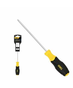 Крестовая отвертка Deli DL636150N PH2x150мм, сталь Cr-V, двухкомпонентная прорезиненная рукоять фотографии