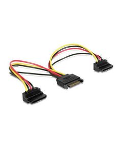 Кабель питания SATA Cablexpert CC-SATAM2F-02 15см, 15pin (M)/2x15pin(F) на 2 SATA устр, угл. разъем фотографии