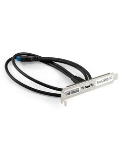 Планка портов Exegate BrctUSB3-1C в корпус, Type-C, USB 3.2 Gen1 20pin (IDC 20pin F) --> USB 3.2 Gen1 Type-Cf, кабель 30см [EX298296RUS] фотографии