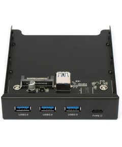 Адаптер Gembird FP3.5-USB3-3A1C планка USB 3.0 на переднюю панель в отсек 3.5", 3xUSB-A 3.0 + 1xType-C фотографии