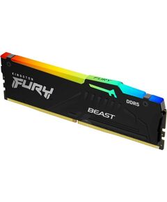 Модуль памяти Kingston 32GB FURY Beast Black RGB DDR5 5600 DIMM, EXPO Gaming Memory Non-ECC, CL36, 1.25V, Heat Shield, XMP, 1RX8, RTL [KF556C36BBE2A-32] фотографии