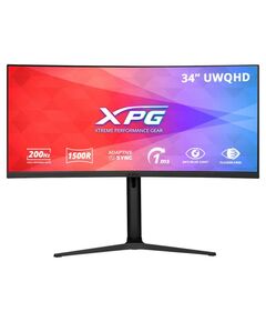 Монитор XPG RIFT R34WXC 34", черный, VA (Curved), 3440x1440, 21:9, 8bits, 200Hz, 350cd/m, 1ms, 4000:1, 2хHDMI2.0, 2хDP1.4, HAS, Vesa 75х75 [RIFT R34WXC-BKCEU] фотографии