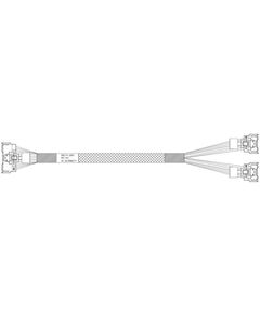 Кабель Amphenol RMC74-6891 MCIO x8 74P (прямой) - 2*MCIO x4 38P (прямой), 85 Ohm, PCIe 5.0, 70cm фотографии