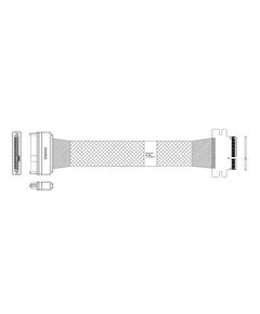 Кабель Amphenol RPC98-0040 PCIe 4x (64pin) - U.2 SFF8639, 85 Ohm, PCIe Gen4, 70cm фотографии