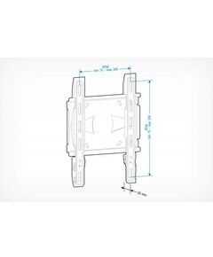 Купить Кронштейн Holder LCDS-5045 19"–40", до 45 кг, Vesa 75х75, 100х100, 200х100, 200х200, 200х300, 300х300 мм., расстояние от стены 20 мм., изображение 2 в компании Зеон