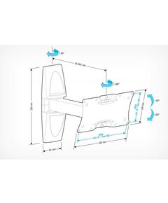 Купить Кронштейн для ТВ Holder LCDS-5063 белый, изображение 2 в компании Зеон