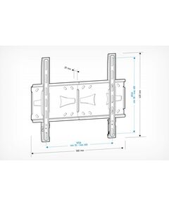 Купить Кронштейн Holder LCDS-5070 Диагональ 37–55", нагрузка до 45 кг, стандарт крепления Vesa 200х200, 200х300, 300х300, 400х200, 400х400, расстояние от стены 20 мм, изображение 2 в компании Зеон