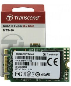 Купить Накопитель Transcend 120 Gb MTS420 M.2 2242 B&M 6Gb/s 3D TLC [TS120GMTS420S] в компании Зеон