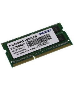 Купить Модуль памяти Patriot 4Gb DDR3 SODIMM  CL11 for NoteBook [PSD34G16002S] в компании Зеон