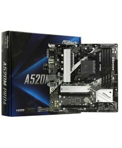 Материнские платы: Материнская плата ASRock A520M PRO4 AM4  PCI-E Dsub+HDMI+DP GbLAN SATA MicroATX 4DDR4 RTL фотографии