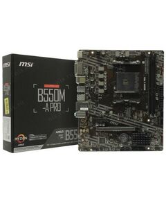 Материнские платы: Материнская плата MSI B550M-A PRO AM4 <B550> PCI-E DVI+HDMI GbLAN SATA Micro ATX 2DDR4 RTL фотографии