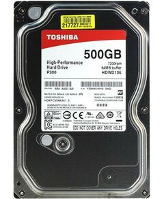 Купить Жесткий диск Toshiba 500 Gb SATA 6Gb/s 3.5"  7200rpm 64Mb [HDWD105UZSVA] в компании Зеон