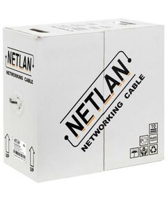 Купить Кабель Netlan EC-UU004-5E-PVC-BL U/UTP 4 пары, Кат.5e (Класс D), 100МГц, одножильный, BC (чистая медь), внутренний, PVC нг(B), синий, 305м, изображение 2 в компании Зеон